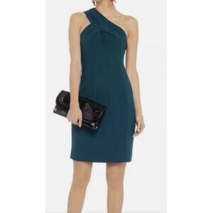 Tory Burch Women’s Winter Teal Color One Shoulder Dress Size 10 NWT Retail $375